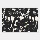 Zwart-wit gereedschap Zwaar inpakpapier (Voorkant 3)