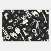 Zwart-wit gereedschap Zwaar inpakpapier (Voorkant 2)