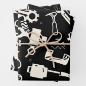 Zwart-wit gereedschap Zwaar inpakpapier (In situ)