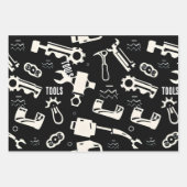 Zwart-wit gereedschap Zwaar inpakpapier (Voorkant)