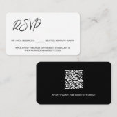 Zwart wit gereserveerde stoelen sjabloon QR CODE (Voorkant / Achterkant)