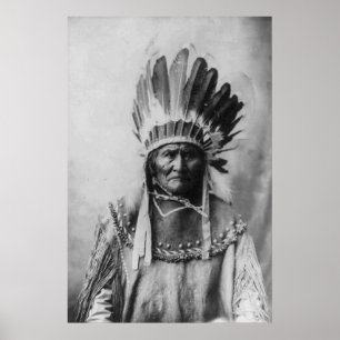 Zwart & Wit Geronimo Poster Geschiedenis Fotografi