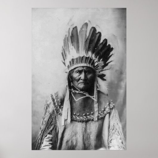 Zwart & Wit Geronimo Poster Geschiedenis Fotografi (Voorkant)