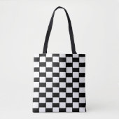 Zwart-wit geruit 4Jojo Tote Bag (Voorkant)