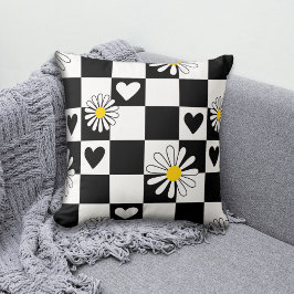 Zwart Wit Geruit Babykamer Kussen