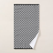Zwart Wit Geruit Bad Handdoek (Handdoek)