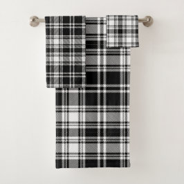 Zwart Wit Geruit Bad Handdoek