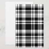 Zwart-wit geruit briefpapier (Voorkant / Achterkant)