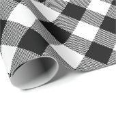 Zwart wit geruit | Buffel controleert patroon Cadeaupapier (Rol Hoek)