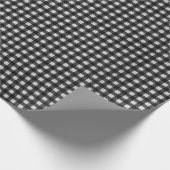 Zwart-wit geruit cadeaupapier (Hoek)