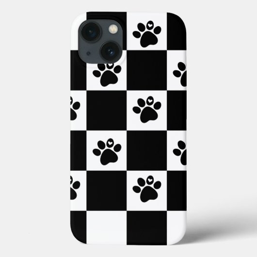 Zwart-wit geruit Case-Mate iPhone case (Achterkant)