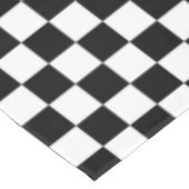 Zwart-wit geruit cheque katoen dineren tafelkleed (Gekanteld)