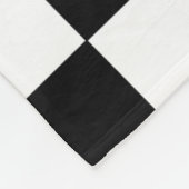 Zwart-wit geruit dekentje fleece deken (Hoek)
