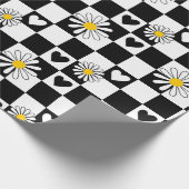 Zwart wit geruit inpakpapier (Hoek)