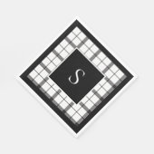 Zwart, Wit, Geruit, Klasse, Chic, Modern Servet (Hoek)