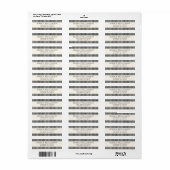 Zwart-wit geruit klassiek retouradres etiket (Full Sheet)