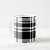Zwart-wit geruit koffiemok (Voorkant links)