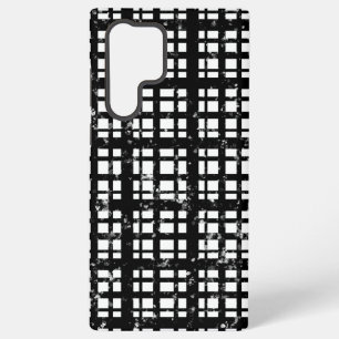 Zwart-wit geruit met verfspatten crew sokken samsung galaxy hoesje