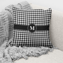 Zwart-wit geruit monogram