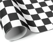 Zwart-wit geruit motief cadeaupapier (Rol Hoek)