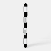 Zwart-wit geruit motief iPhone 16 hoesje (Rechterkant)