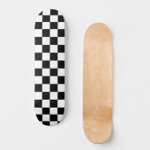 Zwart-wit geruit motief persoonlijk skateboard (Voorkant)