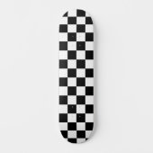 Zwart-wit geruit motief persoonlijk skateboard (Voorkant)