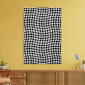 Zwart Wit Geruit Naadloos Patroon Canvas Afdruk (Insitu (Woonkamer))