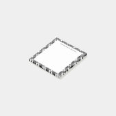 Zwart-wit geruit patroon bewerkbare stickies post-it® notes (Schuin)