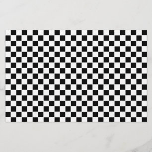 Zwart-wit geruit patroon briefpapier
