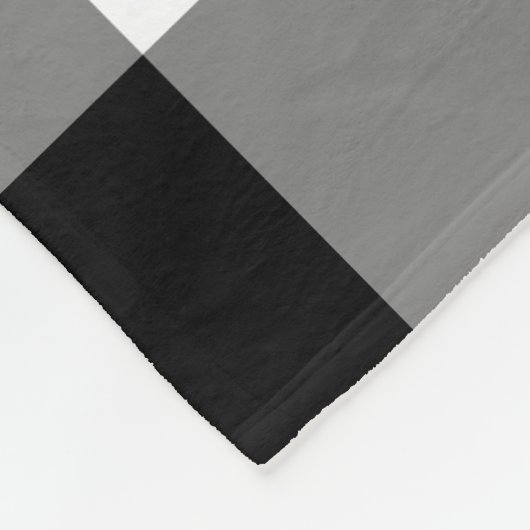 Zwart-wit geruit patroon Buffalo geruit Fleece Deken (Hoek)