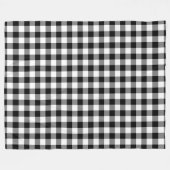 Zwart-wit geruit patroon fleece deken (Voorkant (Horizontaal))