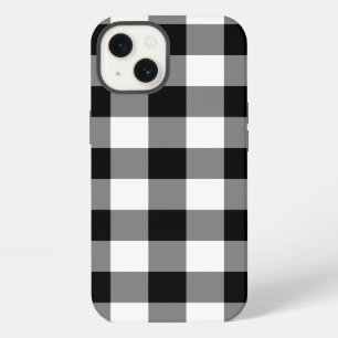 Zwart-wit geruit patroon iPhone 13 hoesje