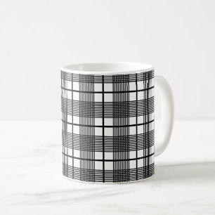 Zwart-wit geruit patroon Little Glen Koffiemok