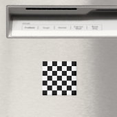 Zwart-wit geruit patroon magneet (Insitu (Vaatwasser))