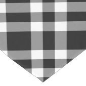 Zwart-wit geruit patroon medium tafelloper (Hoek)