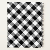 Zwart-wit geruit patroon planner (Achterkant)