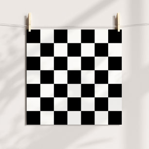 Zwart-wit geruit patroon poster