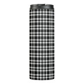 Zwart-wit geruit patroon thermosbeker (Achterkant)