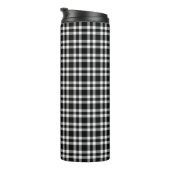 Zwart-wit geruit patroon thermosbeker (Geroteerd rechts)