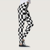 Zwart-wit geruit Punk Leggings (Rechts)