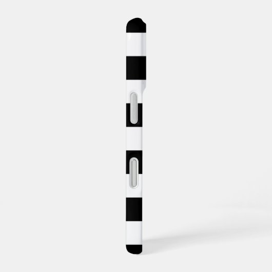 Zwart wit geruit schaakbord iPhone 16 hoesje (Rechterkant)