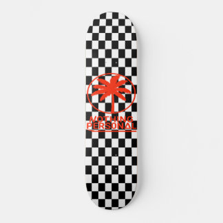 Zwart-wit geruit skateboard