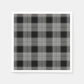 Zwart-wit geruit tartan servet (Voorkant)