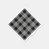 Zwart-wit geruit tartan servet (Hoek)