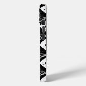 Zwart wit geruit vlinderontwerp Case-Mate iPhone case (Achterkant / Links)