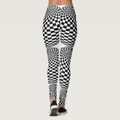Zwart/Wit Geruit Wereldbol Thunder_Cove Leggings (Achterkant)