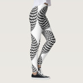 Zwart/Wit Geruit Wereldbol Thunder_Cove Leggings (Rechts)