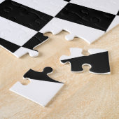Zwart/Wit Geruit Wereldbol Thunder_Cove Legpuzzel (Zijkant)