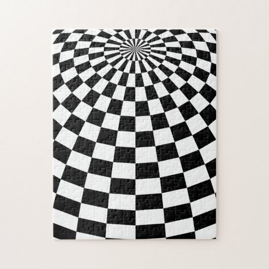 Zwart/Wit Geruit Wereldbol Thunder_Cove Legpuzzel (Verticaal)